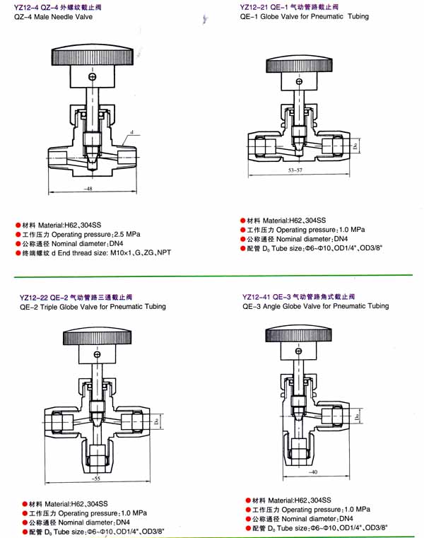 YZ6系列气动管路截止阀求购